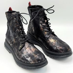 JELLYPOP BLACK COMBAT WOMEN BOOTS SZ 10